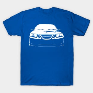 Saab 9-3 2nd generation classic car white monoblock T-Shirt